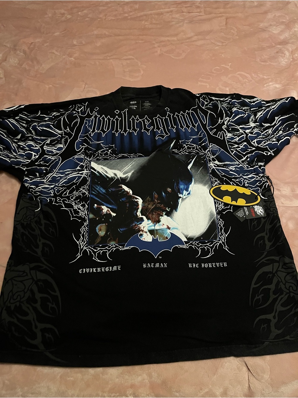 Civil Regime collab Batman Graphic Short Sleeve Tee with Blue Accents